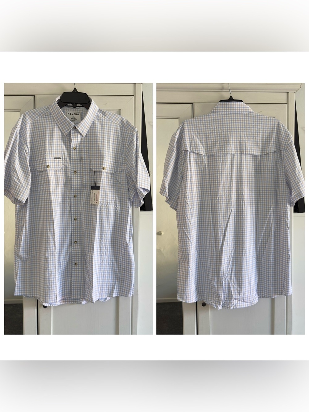 Poncho The Channel Cat Short Sleeve Shirt Men’s Size XL Slim Fit